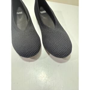 Eileen Fisher Naomi stretch knit black ballet flats women's size 8